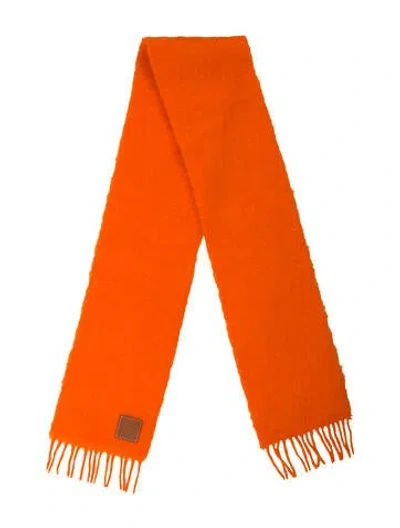 Pre-owned Loewe Mohair Scarf In Orange