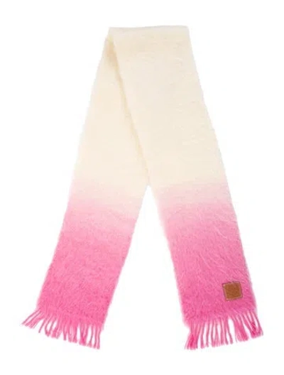 Pre-owned Loewe Mohair Scarf In Pink