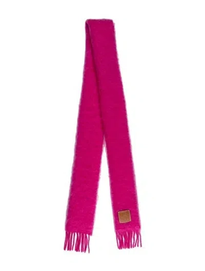 Pre-owned Loewe Mohair Scarf In Pink