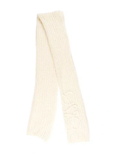 Pre-owned Loewe Mohair Scarf W/ Tags In Neutral