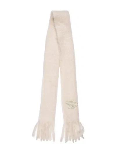 Pre-owned Loewe Mohair Scarf W/ Tags In Neutral