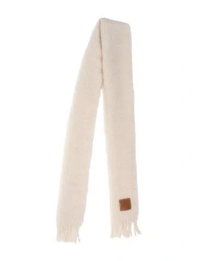 Pre-owned Loewe Mohair Scarf W/ Tags In Neutral