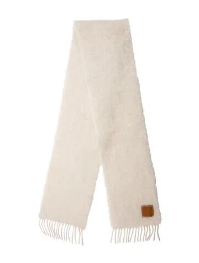 Pre-owned Loewe Mohair Shawl In Neutral