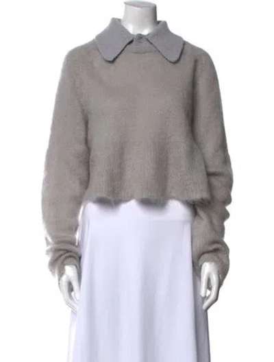 Pre-owned Loewe Mohair Sweater In Gray