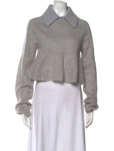 Pre-owned Loewe Mohair Sweater In Gray