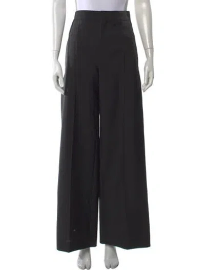Pre-owned Loewe Mohair Wide Leg Pants In Black