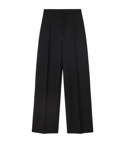 Loewe Mohair-wool Tailored Trousers In Black