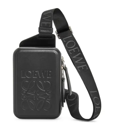 Loewe Molded Sling Cross-body Bag In Black