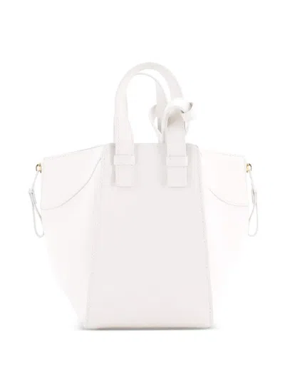 Pre-owned Loewe Monochrome Hammock Bag Leather Compact Crossbody Bag In White