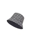 Loewe Monogram-pattern Bucket Hat In Black