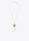 Loewe Mickey Mouse Necklace In Gold Brass In Gold