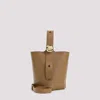 Loewe Mini Pebbled Leather Bucket Bag In Oak