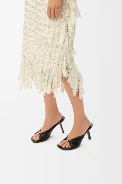 Loewe Pebble Soft Slide In Nappa Lambskin Size:40 For Woman In Gray