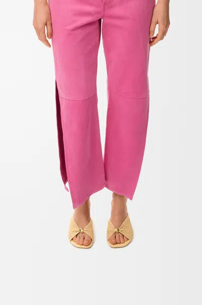 Loewe Pebble Soft Slide In Raffia-effect Fabric Size:41 For Woman In Brown