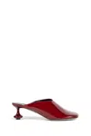 Loewe Toy Mule In Soft Patent Lambskin In Red