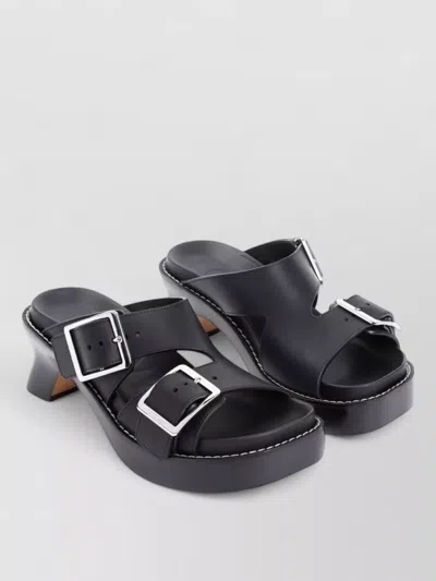 Loewe Mules Sandals Chunky Heel Open Toe Platform In Black