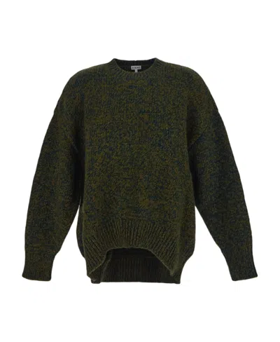 Loewe Multi-panel Design Wool-blend Jumper In Green
