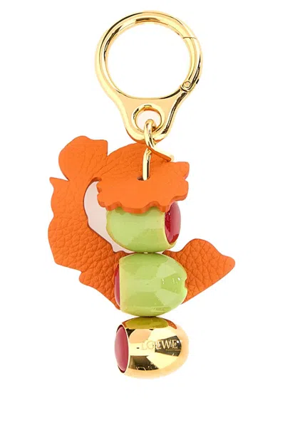 Loewe Multicolor Acetate And Metal Martini Olives Charm In Green Gold