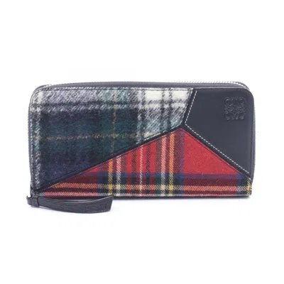 Pre-owned Loewe Multi-color Leather Fabric Long Wallet (bi-fold) ()