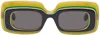 Loewe Multicolor Paula's Ibiza Multilayer Rectangular Sunglasses In Grey/other/smoke