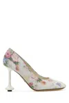 Loewe Leather Floral Toy Pumps 90 In Multicolor