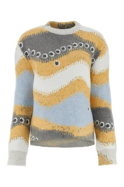 LOEWE MULTICOLOR STRETCH WOOL BLEND SWEATER