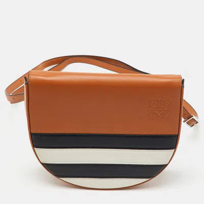 Pre-owned Loewe Multicolor Stripe Leather Heel Covertible Beltbag