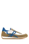 Loewe Sneakers Flow Runner Multicolor In Pelle Scamosciata E Nylon  Uomo In Brown