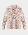 Loewe Multicolor V-neck Cardigan In Blue Multicolor