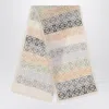 Loewe Wool-blend Anagram Lines Scarf In Multicolor