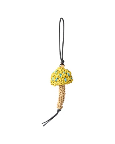 Loewe Mushroom Cord Charm In Yellow