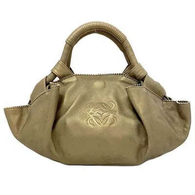Pre-owned Loewe Nappa Aire Gold Leather Nappa Leather Handbag Tote Bag ()