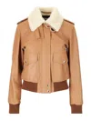 Loewe Nappa Aviator Jacket Jackets Brown In Brown