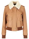 Loewe Nappa Aviator Jacket Jackets Brown In Brown