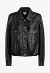 Loewe Women's Leather Bomber Jacket In Black