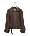 Loewe Layered Double-breasted Jacket In Brown