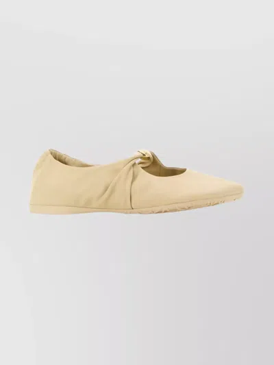 LOEWE NAPPA LEATHER POINTED TOE BALLERINA SHOES
