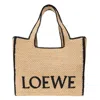 Loewe Natural Raffia Large Font Tote Bag