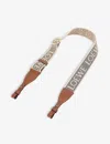 Loewe Womens Natural/tan Anagram Loop Cotton And Leather Bag Strap In Natural/tan