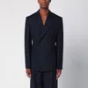 Loewe Navy Blue Double-breasted Jacket In Wool In Blue