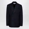 Loewe Navy Blue Double-breasted Jacket In Wool Men In Blue