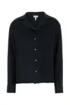 Loewe Silk-blend Pyjama Shirt In Navy Blue