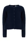 Loewe Stretch Mohair Blend Cardigan With Long Sleeves In Blue