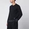 Loewe Blurred Effect Striped Jumper In Blue