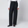 Loewe Navy Blue Wool Blend Wide-leg Pant In Blue