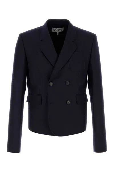 LOEWE NAVY BLUE WOOL BLAZER