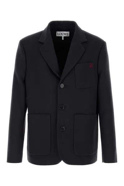 Loewe Navy Blue Wool Blazer