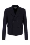 Loewe Giacca In Lana Blu Navy Uomo In Navymelange