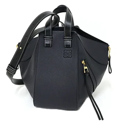 Pre-owned Loewe Navy Leather Handbag Shoulder Bag ()