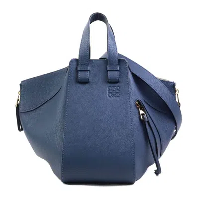 Pre-owned Loewe Navy Leather Handbag Shoulder Bag () In Blue